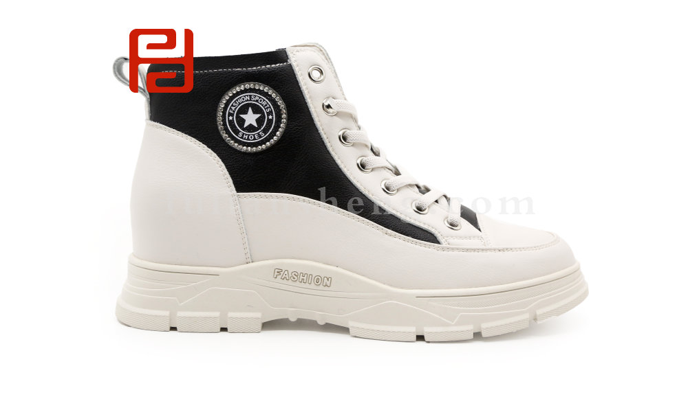 福連升休閑鞋2020冬季新款時尚運(yùn)動百搭厚底顯高牛皮老爹鞋圖片