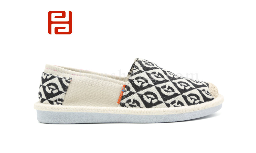 福連升秋季舒適休閑漁夫鞋女鞋帆布寫(xiě)輕便鞋底