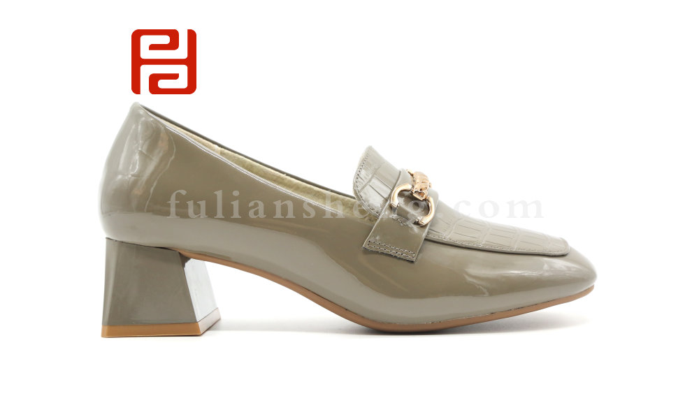 福連升秋季女鞋魅力時(shí)裝鞋中跟粗跟工作鞋單鞋