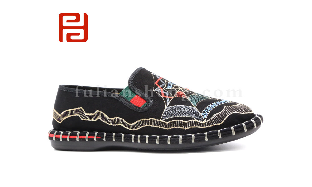 福連升春秋新款時(shí)尚國(guó)粹男鞋單鞋中國(guó)風(fēng)休閑鞋