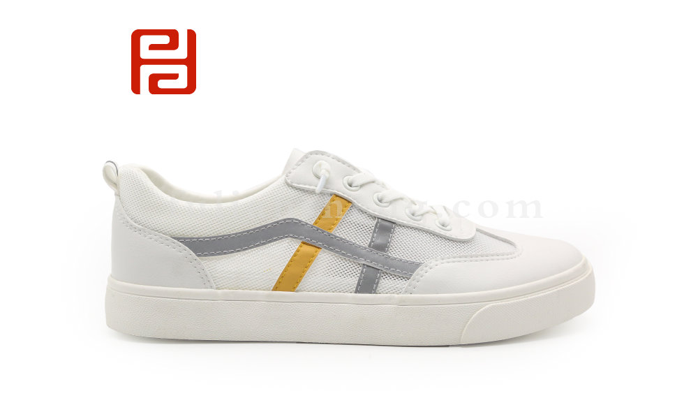 福連升夏季休閑網(wǎng)布透氣舒適小白鞋平底阿甘鞋男鞋圖片