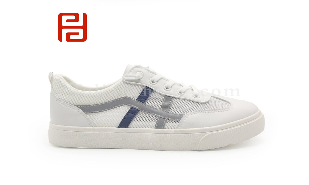 福連升夏季休閑網(wǎng)布透氣舒適小白鞋平底阿甘鞋男鞋圖片