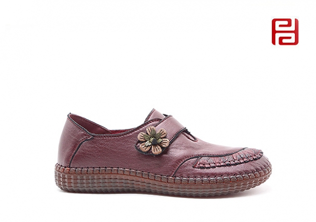 福連升休閑女鞋春季一腳蹬軟底透氣舒適媽媽鞋老北京布鞋