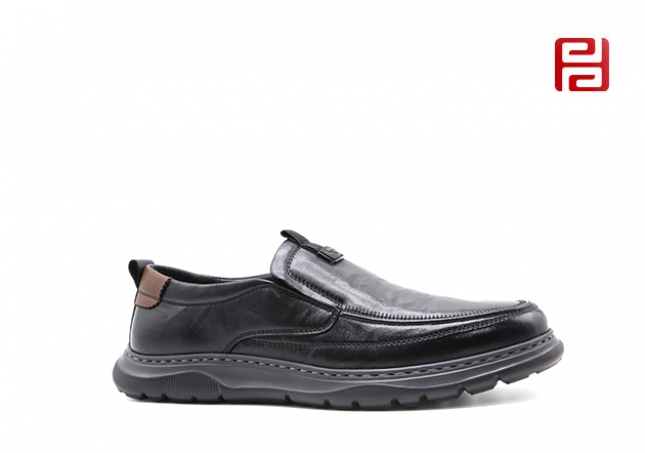 福連升春秋新款商務休閑男鞋真皮面料工裝鞋